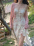 2022 Summer Floral Sleeveless Midi Dress Elegant Sexy French Vintage Strap Dress Woman Party One Piece Dress Korean Fashion