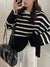 Hsa Women Sweater Striped Pullover Jumper 2022 Autumn Winter Traf Sweater Y2K Clothes Pull jumpers Korean Tops Streetwear jersey