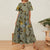 Vintage Floral Long Dress Women Summer Elegant Linen Short Sleeve Boho Maxi Dress Female Holiday Sundress Party Dresses Vestidos