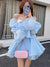2022 New Spring Korean Sweet Two Piece Set Women Short Shirt Blouse Crop Top + Mesh Cake Skirt Suits Fashion Fairy 2 Piece Suits