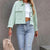 Fall Casual Long Sleeve Lapel Single Breasted Jacket Fashion Solid Loose Short Jackets Simple Button Pocket Commuter Women Coats