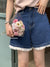 Cute Lolita Girls Denim Shorts Japanese Style Sweet Chic High Waist Lace Patchwork Women&#39;s Shorts Summer Kawaii Sexy Blue Shorts