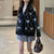 Women Knitted Cardigan Argyle Heart Pattern Jacquard Sweater Long Sleeve Love Style Coat Fall Winter Vintage Korean Tops