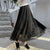 Women Midi Long Lace Skirts Spring Summer Elastic High Waist Female Mesh Pleated Skirt Fairy Streetwear
