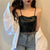 Summer PU Leather Stretch Vest Sexy Camisole Top With Chest Pad Women&#39;s Tank Top