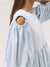 Clacive Sexy Off Shoulder Women'S Summer Dress Fashion O-Neck Half Sleeve Office Mini Dresses Elegant Blue Loose Female Dress