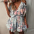 Bohemian Style Playsuit Floral Print Sexy Rompers Short Overalls Top Macacao Feminino Women Clothes Casual Summer Beach Jumpsuit