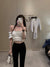 Women&#39;s Short Sleeve T-shirt 2022 Summer Fashion Casual Sexy Off Shoulder Folds Solid Color Umbilical Exposure Sexy Tops Female