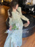 2022 Summer Fairy One Piece Dress Korean Casual Vintage Floral Midi Dress Women Long Sleeve French Sweet Dress Office Lady Beach