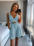 Sexy Outfits Shorts Sets Women Summer 2022 Beach Casual Sleeveless Backless Bow Strap Crop Top Short Suits Womens Two Piece Set
