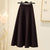 Luvyever Elastic High Wiast Knitted Skirts 2022 Autumn Winter Solid Color A-Line Long Skirt Woman Casual Simple Hem Midi Skirts