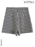 KYPTKA Women Fashion With Buttons Houndstooth Bermuda Shorts Vintage High Waist Zipper Fly Female Short Pants Mujer