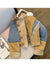 2022 New Winter Loose Denim Patchwork Jacket Women Oversized Fur Collar Padded Jackets Vintage Chic Cotton Thick Warm Jean Coat