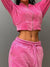 Weekeep Kawaii Pink Cargo Pants y2k Cute Velvet Autumn Winter Low Rise Sweatpants Baggy Pocket Casual Pants Women Jogging Capris