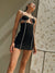 VC dresses for women 2022 Luxury Crystal diamonds Design Keyhole Black Mini Dress Evening Party Dress Vestidos