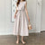 Casual Literary  Dress for Women Round Neck Mid-length A-line Cotton and Linen Large Size Dresses Party Office