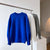 Sleeve Button Detailed Space Cotton Sweatshirt Blue Gray White Women&#39;s Spring Autumn Thin Design Loose Lazy Women Top