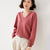 Off-Season Big Sale Autumn And Winter Women&#39;s 100% Pure Wool V-Neck Loose Pullover Sweater Basic Style All-Match Knitted Sweater