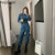 Koijizayoi Vintage Women Washed Jeans Jumpsuit Fashion Lady Spring Autumn Denim Bodysuit Chic 2022 New Ropa Mujer Playsuits