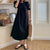 Rimocy Vintage Puff Sleeve Black Dress Women 2022 Summer String Bead Backless Long Dress Woman Round Neck Loose Vestidos Ladies