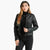 SANTELON Autumn Faux  PU Leather Jackets For Women Coats With Velvet Fashion Soft Rivets Design Long Sleeve Casual Outwear