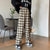 Plaid Thin pants women summer 2022 new high-waisted loose-fitting straight trousers dropshipping tug pants casual pants