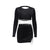 YZZ Women&#39;s Solid Skirt Sets Backless Crop Top Fringed Mini Skirts Sexy 2 Piece Set Velvet Suit Woman Elegant Outfit 2022 Autumn