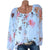 5XL Loose Women Blouses Summer Blouse Tops Female Casual Slash Neck Long Sleeve Printed Chiffon Shirt Large Size