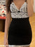 ALLNeon Vintage Deep V-neck Lace Trim Cami Top E-girl Fashion Backless Spaghetti Strap A-line Party Dress Black Outfits Slim