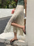 High-waisted Thin Wrinkled Mid-length Skirt Women&#39;s 2022 Summer New Style Split Design Niche Pink Skirt