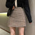 2022 New Fashion Women&#39;s Tweed Skirt Woolen Plaid High Waist Slim Buttocks Short Mini Woman Skirts Black Beige