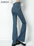 ZOENOVA 2022 New  Flared Jeans Women Sexy Hip Lift High Waist Stretch Denim Pencil Pants Washed Slim Skinny Y2K Female Trousers