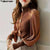 Elegant Women&#39;s summer blouses knitted pleated casual woman tops women shirt blouse chemise femme blusas long sleeve top